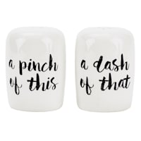 White Pinch & Dash Salt & Pepper Shaker Set