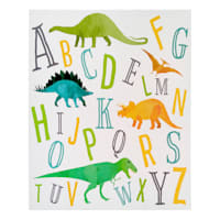 Dinosaur Alphabet Canvas Wall Art, 16x20