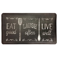 Eat Good, Laugh Often, Live Well Kitchen Mat, 18x30