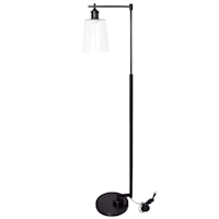 56in. Black Metal Floor Lamp