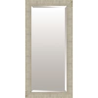Organic Silver & Champagne Solid Wood Leaner Mirror, 32x68