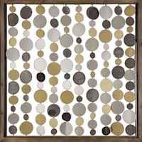 Wooden Framed Circle Cutouts Wall Art, 30"