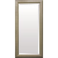Basket Weave Champagne Leaner Mirror, 32x66
