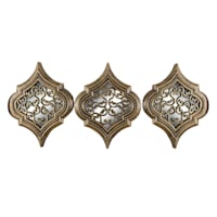 3-Piece Ornate Bronze Wall Mirror Set, 18x24