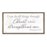 Bible Verse Canvas Wall Sign, 18x36