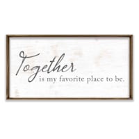 Together Is My Favorite Place To Be Framed Canvas Wall Art, 37.5x19.5