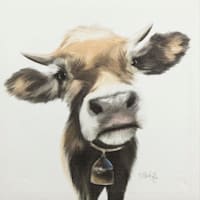 Bessie Cow Canvas Wall Art, 12"