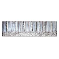 A Line of Tall Birches Enhanced Canvas Wall Art, 20x72