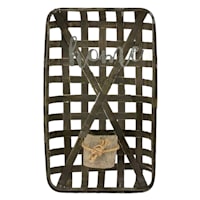 “Home” Metal/Wood Basket Wall Decor