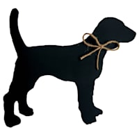 Dog with Bow Wooden Wall Art, 10x8