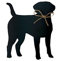 Dog With Bow Dog Shaped Wood Wall Decor, 10x8
