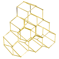 Gold Hexagon Wine Rack