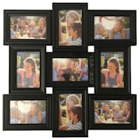 9-Opening Black Collage Picture Frame, 21"
