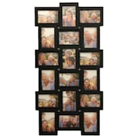 18-Opening Black Collage Picture Frame, 18x35