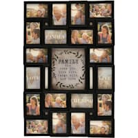 20-Opening Black Shadow Box Family Collage Picture Frame, 35x23