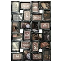 24-Opening Silver Antique Collage Picture Frame, 35x23