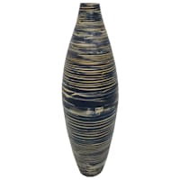 Blue Spun Bamboo Vase, 25"
