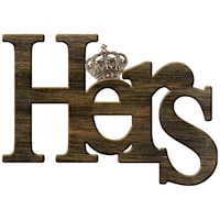 Hers Crown Word Wall Art, 24x17