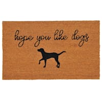 Hope You like Dogs Black Natural Coir Mat, 18x30