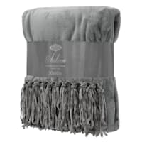 Grey deals plush throw