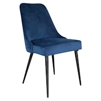 Indigo Blue Velvet Dining Chair