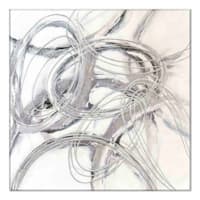 Silver Swirls Enhanced Canvas Wall Art, 40"