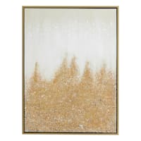 30X40 Gold Glitter Abstract Framed Enhanced Canvas