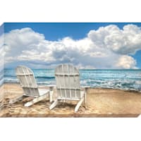 Beach Chair View Canvas Wall Art, 24x36