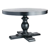Providence Evening Mist Black Cylinder Table Base, 24", Top Sold Separately