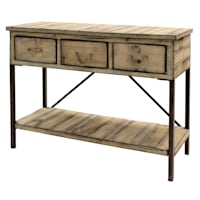 Hawley 3-Drawer & 1-Shelf Console Table