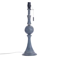 Blue Metal Medium Table Lamp Base, 22"