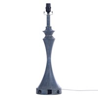 Blue Hourglass Metal Large Large Table Lamp Base with USB, 24"