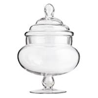 Clear Glass Apothecary Jar, 10"