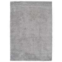 (C139) Grey Soft Shag Accent Rug, 3x5