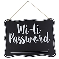 Wifi Password Wall Sign with Hanger, 12X16
