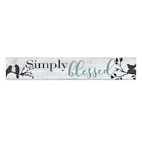 Simply Blessed Textured Wooden Wall Sign, 6x36