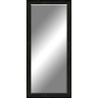 Distressed Black Bevel Leaner Mirror, 29x63