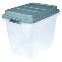 Hefty Clear & White Storage Bin, 62l