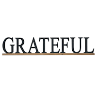 Honeybloom Grateful Wooden Wall Sign, 48"
