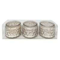 Set of 3 Mercury Glass Votive Candle Holders