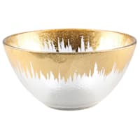 Prosecco Gold Foil Rim Glass Bowl