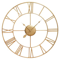 Brass Metal Round Wall Clock, 41"