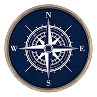 Compass Accent Wall Art, 14"