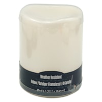 Ivory LED Candle with 6 Hour Timer, 6"