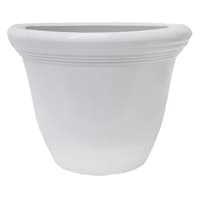 Capri High Gloss White Outdoor Planter, Medium