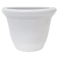 Capri High Gloss White Outdoor Planter, Large