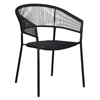 Crosby St. Brody Wicker Patio Chair, Black