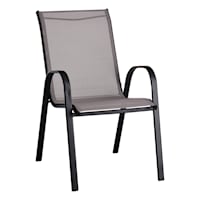 Stackable Sling Patio Chair, Grey