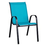 Stackable Sling Patio Chair, Teal
