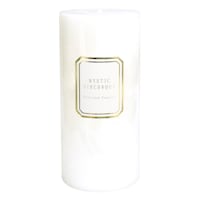 Providence White Mystic Birchwood Scented Pillar Candle, 4x8
